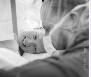 Tension before, relief after | Photographer at a planned c-section