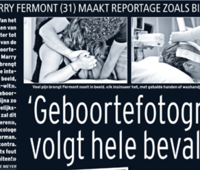 Article Birthphotography Belgium newspaper