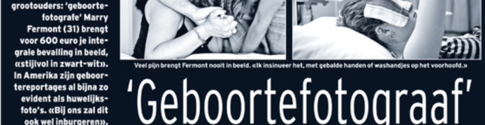 Article Birthphotography Belgium newspaper
